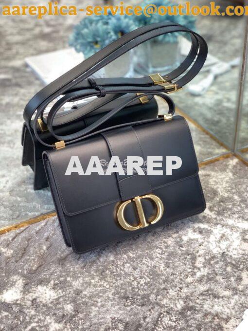 Replica Dior 30 Montaigne Calfskin Bag in Black 3