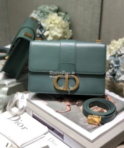 Replica Dior 30 Montaigne Calfskin Bag in Storm Blue 2