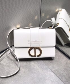 Replica Dior 30 Montaigne Calfskin Bag in White