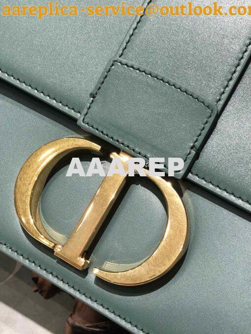 Replica Dior 30 Montaigne Calfskin Bag in Storm Blue 6