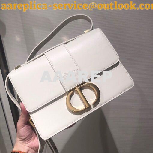 Replica Dior 30 Montaigne Calfskin Bag in White 3