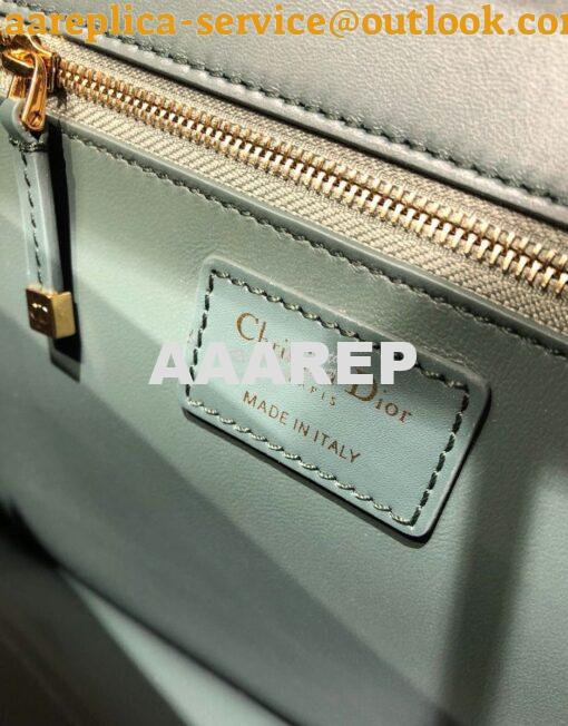 Replica Dior 30 Montaigne Calfskin Bag in Storm Blue 11