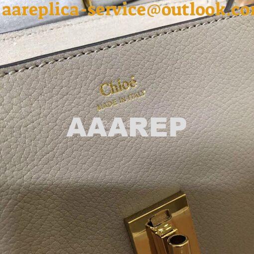 Replica Chloe Drew Shoulder Bag in Grained Lambskin Grey 4