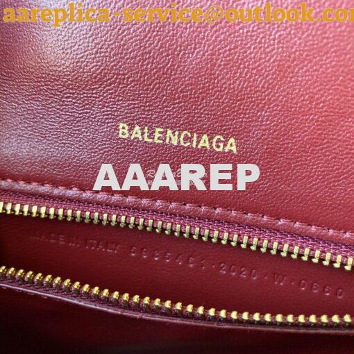 Replica Balenciaga Hourglass Top Handle Bag In Shiny Crocodile Embosse 11