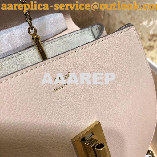 Replica Chloe Drew Shoulder Bag in Grained Lambskin Pink 6