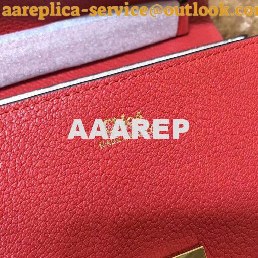 Replica Chloe Drew Shoulder Bag in Grained Lambskin Red 5