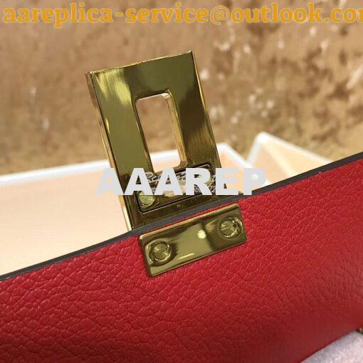 Replica Chloe Drew Shoulder Bag in Grained Lambskin Red 6