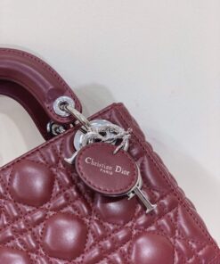 Replica Dior Lady Dior in Wine Lambskin 2