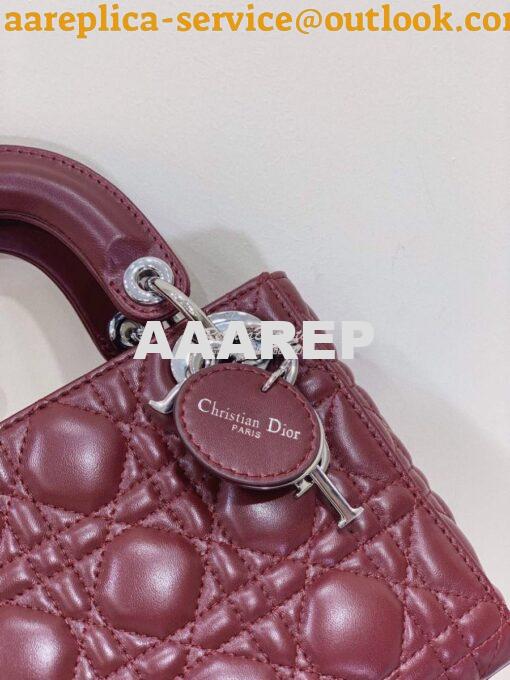 Replica Dior Lady Dior in Wine Lambskin 2