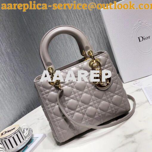 Replica Dior Lady Dior in Grey Lambskin 2