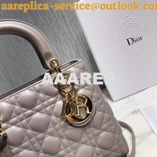 Replica Dior Lady Dior in Grey Lambskin 3