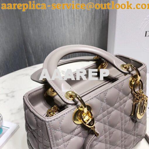 Replica Dior Lady Dior in Grey Lambskin 6