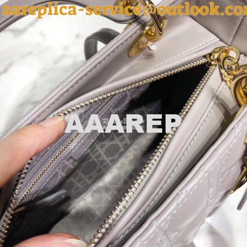 Replica Dior Lady Dior in Grey Lambskin 7