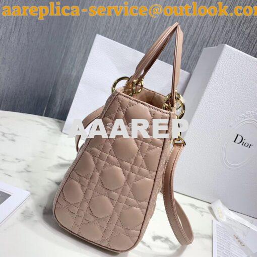 Replica Dior Lady Dior in Nude Lambskin 5