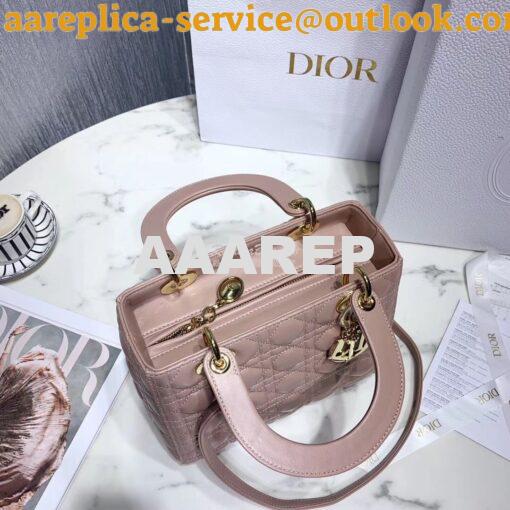 Replica Dior Lady Dior in Nude Lambskin 8