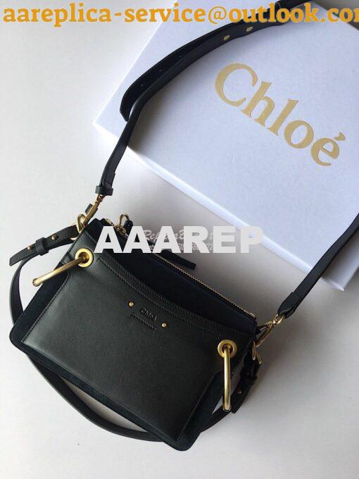 Replica Chloe Roy Bag Black in Suede & Smooth Calfskin