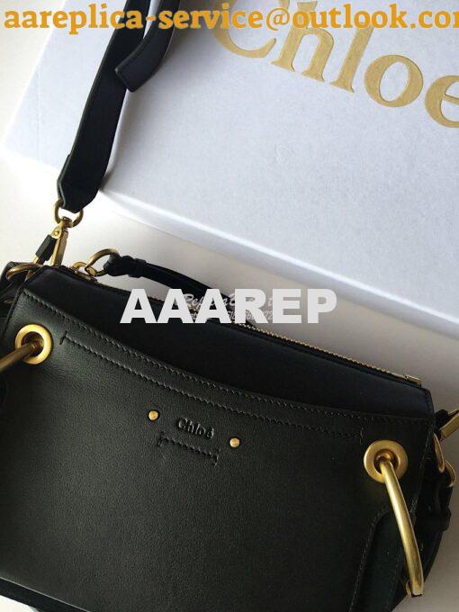 Replica Chloe Roy Bag Black in Suede & Smooth Calfskin 2