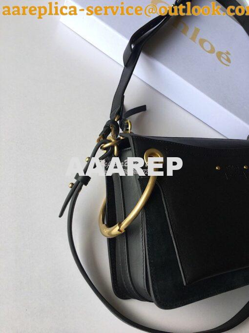 Replica Chloe Roy Bag Black in Suede & Smooth Calfskin 6