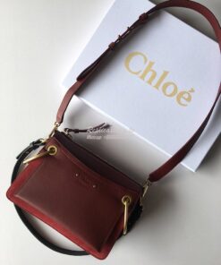 Replica Chloe Roy Bag Plum Purple in Suede & Smooth Calfskin