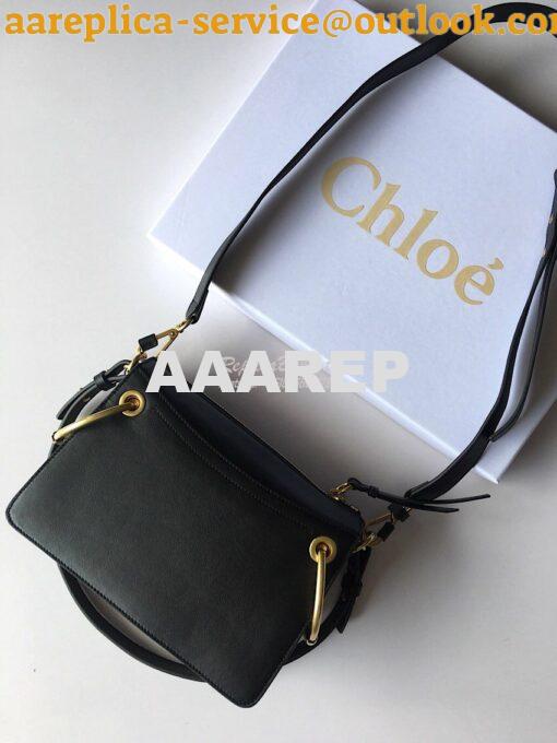 Replica Chloe Roy Bag Black in Suede & Smooth Calfskin 9