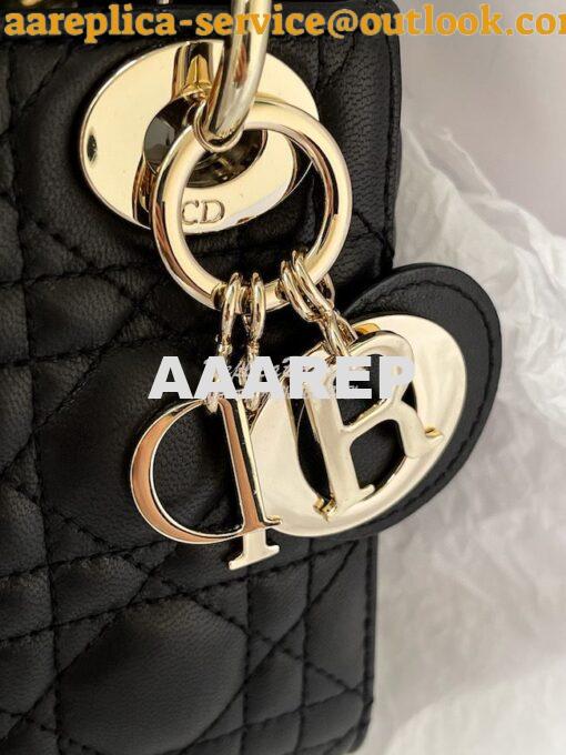 Replica Dior Lady Dior in Black Lambskin 3