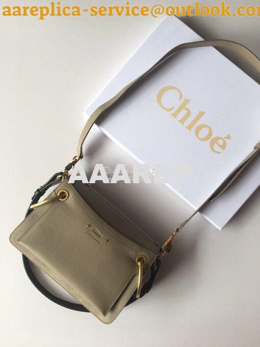 Replica Chloe Roy Bag Motty Grey in Suede & Smooth Calfskin