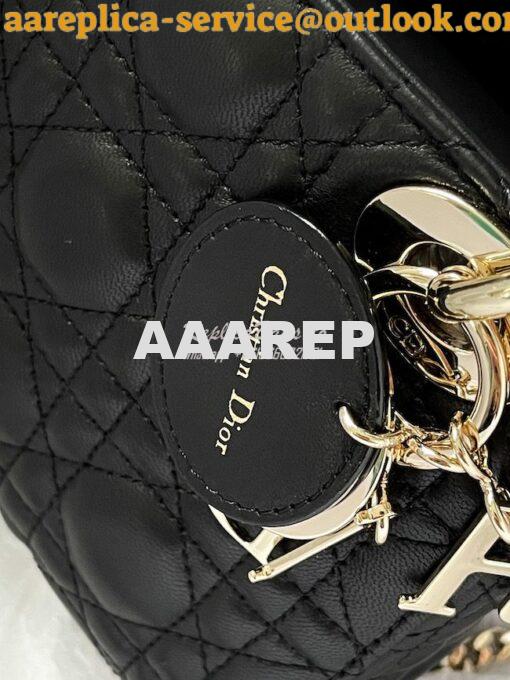 Replica Dior Lady Dior in Black Lambskin 4