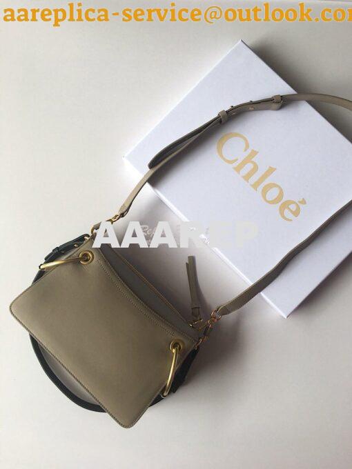 Replica Chloe Roy Bag Motty Grey in Suede & Smooth Calfskin 4