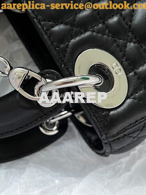 Replica Dior Lady Dior in Black Lambskin 14