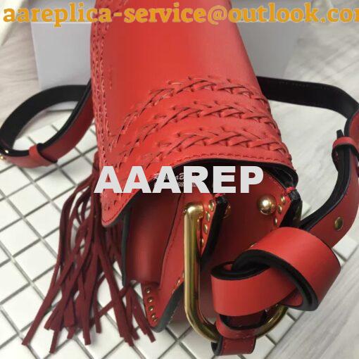 Replica Chloe Hudson Shoulder Bag in Suede Calfskin Red 7