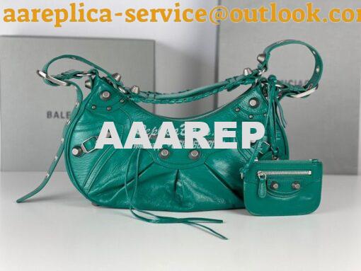 Replica Balenciaga Le Cagole XS S Shoulder Bag in Lambskin Jade Green 4