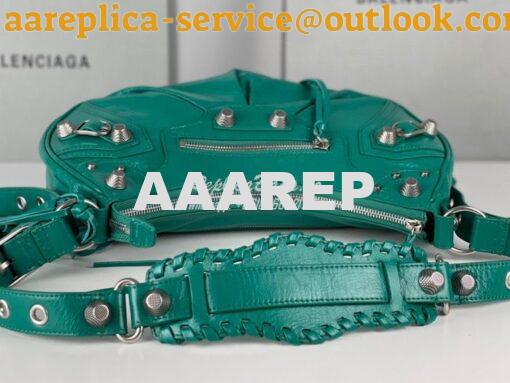 Replica Balenciaga Le Cagole XS S Shoulder Bag in Lambskin Jade Green 9