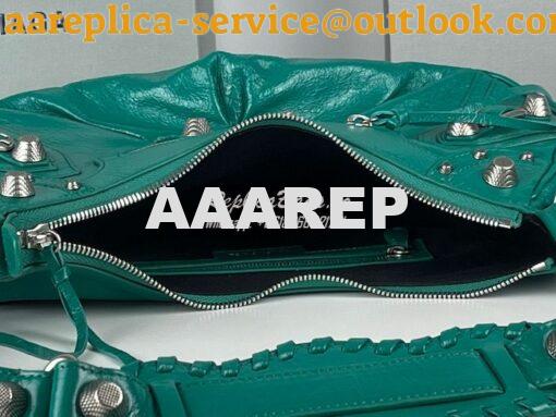 Replica Balenciaga Le Cagole XS S Shoulder Bag in Lambskin Jade Green 11