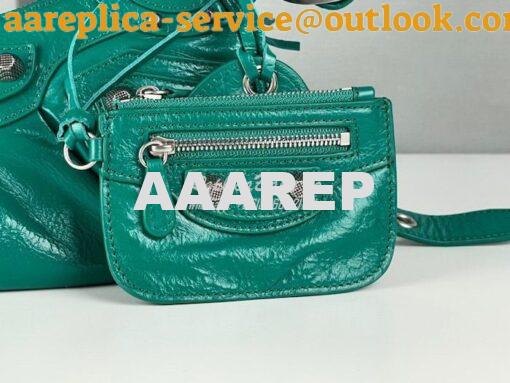 Replica Balenciaga Le Cagole XS S Shoulder Bag in Lambskin Jade Green 14