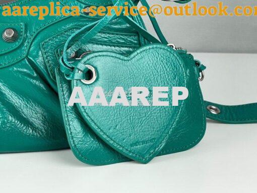 Replica Balenciaga Le Cagole XS S Shoulder Bag in Lambskin Jade Green 15