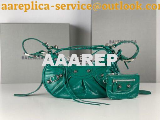 Replica Balenciaga Le Cagole XS S Shoulder Bag in Lambskin Jade Green 19