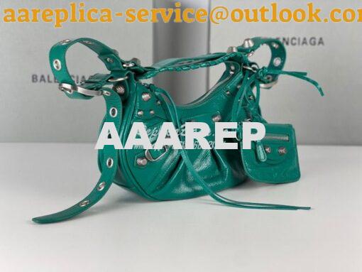 Replica Balenciaga Le Cagole XS S Shoulder Bag in Lambskin Jade Green 20