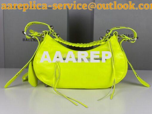 Replica Balenciaga Le Cagole XS S Shoulder Bag in Lambskin Neon Yellow 8