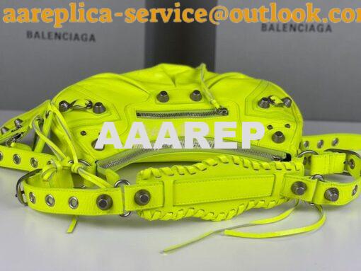 Replica Balenciaga Le Cagole XS S Shoulder Bag in Lambskin Neon Yellow 9