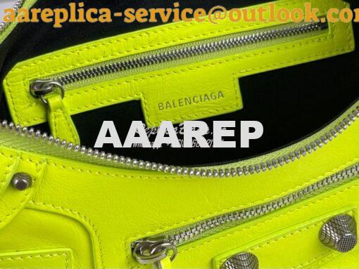 Replica Balenciaga Le Cagole XS S Shoulder Bag in Lambskin Neon Yellow 16