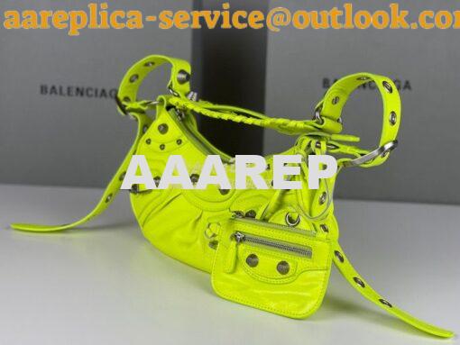 Replica Balenciaga Le Cagole XS S Shoulder Bag in Lambskin Neon Yellow 20