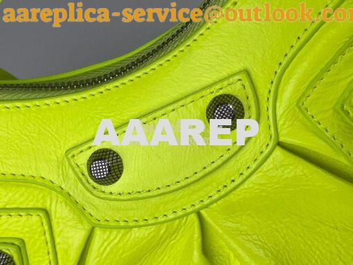 Replica Balenciaga Le Cagole XS S Shoulder Bag in Lambskin Neon Yellow 24