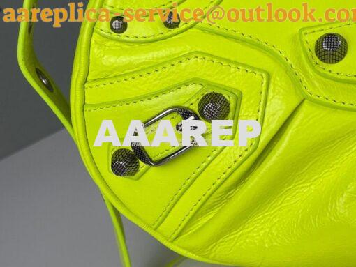 Replica Balenciaga Le Cagole XS S Shoulder Bag in Lambskin Neon Yellow 25