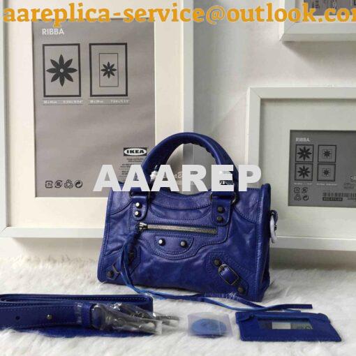 Replica Balenciaga Classic City Blue