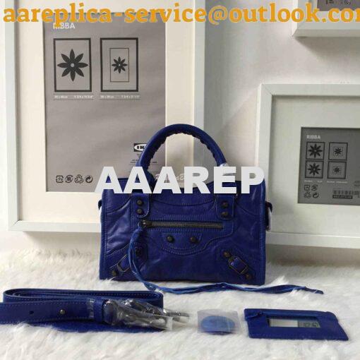 Replica Balenciaga Classic City Blue 3