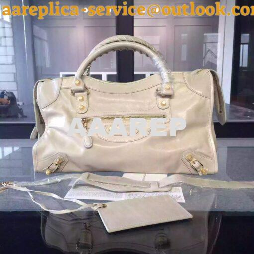 Replica Balenciaga Giant Gold City White