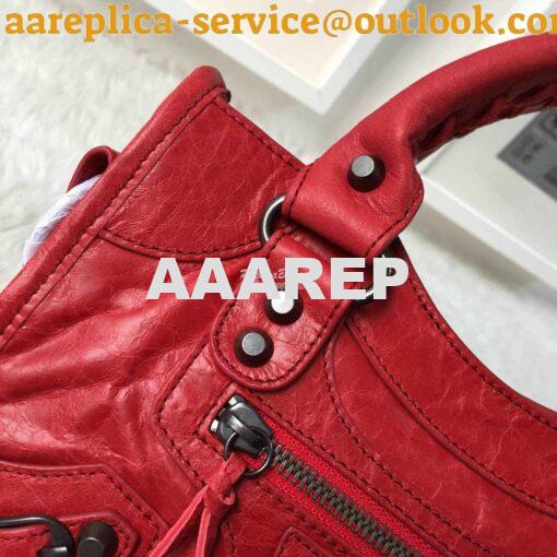 Replica Balenciaga Classic City claret red 4