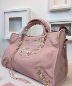 Replica Balenciaga Classic Goatskin Metallic Edge City Powder Pink 2