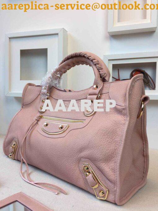 Replica Balenciaga Classic Goatskin Metallic Edge City Powder Pink 2