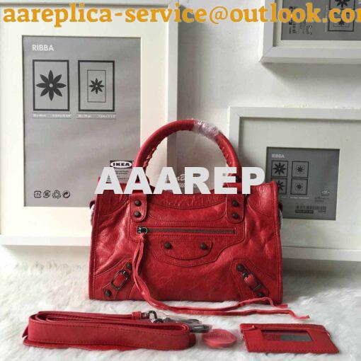 Replica Balenciaga Classic City claret red 8